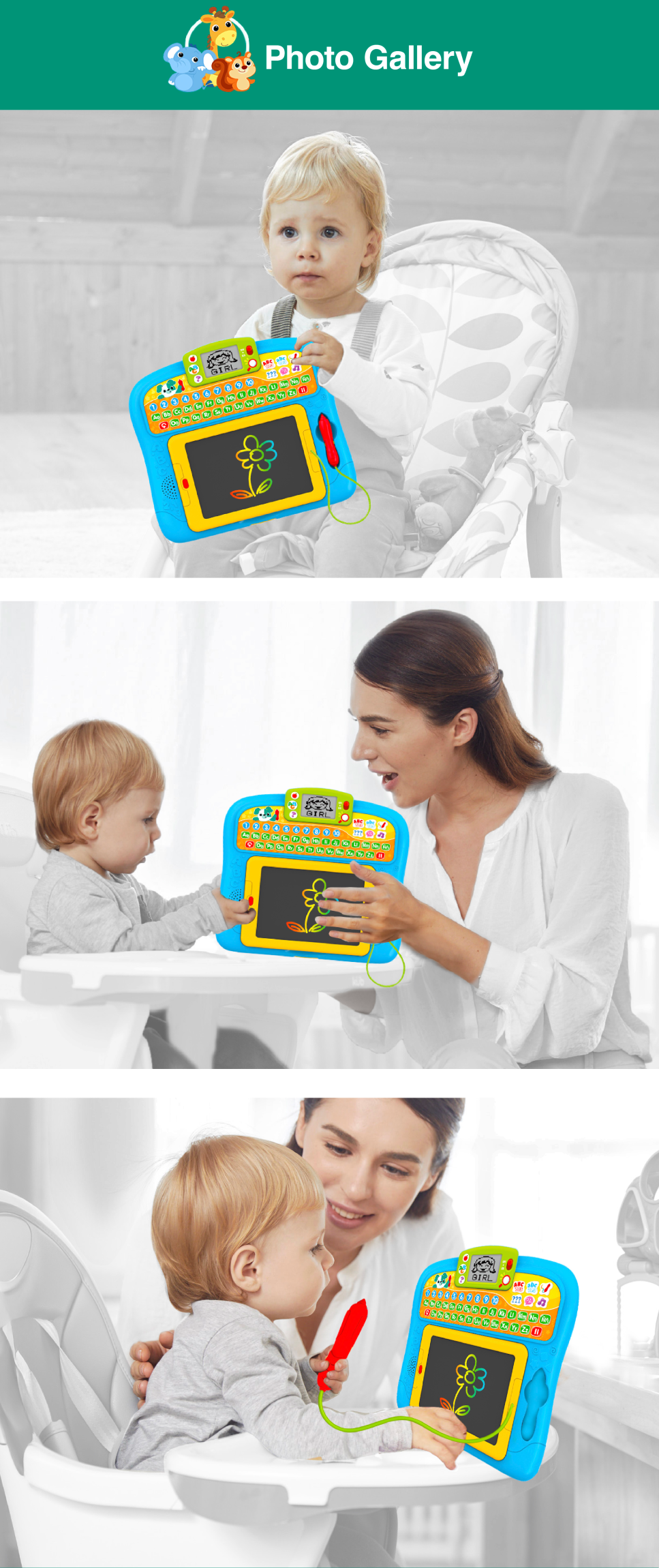 Winfun Color Craze Write 'N Draw Learning Board Electric Writing Board Toy For Kids Early Learning Toy