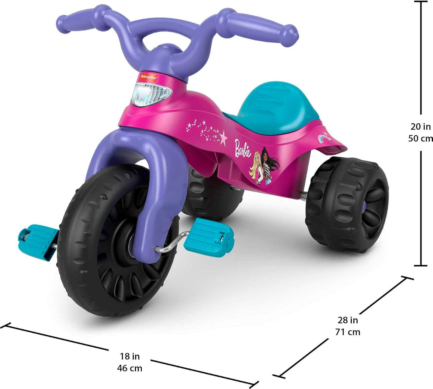 Barbie Fisher-Price Tricycle with Handlebar Grips and Storage Area