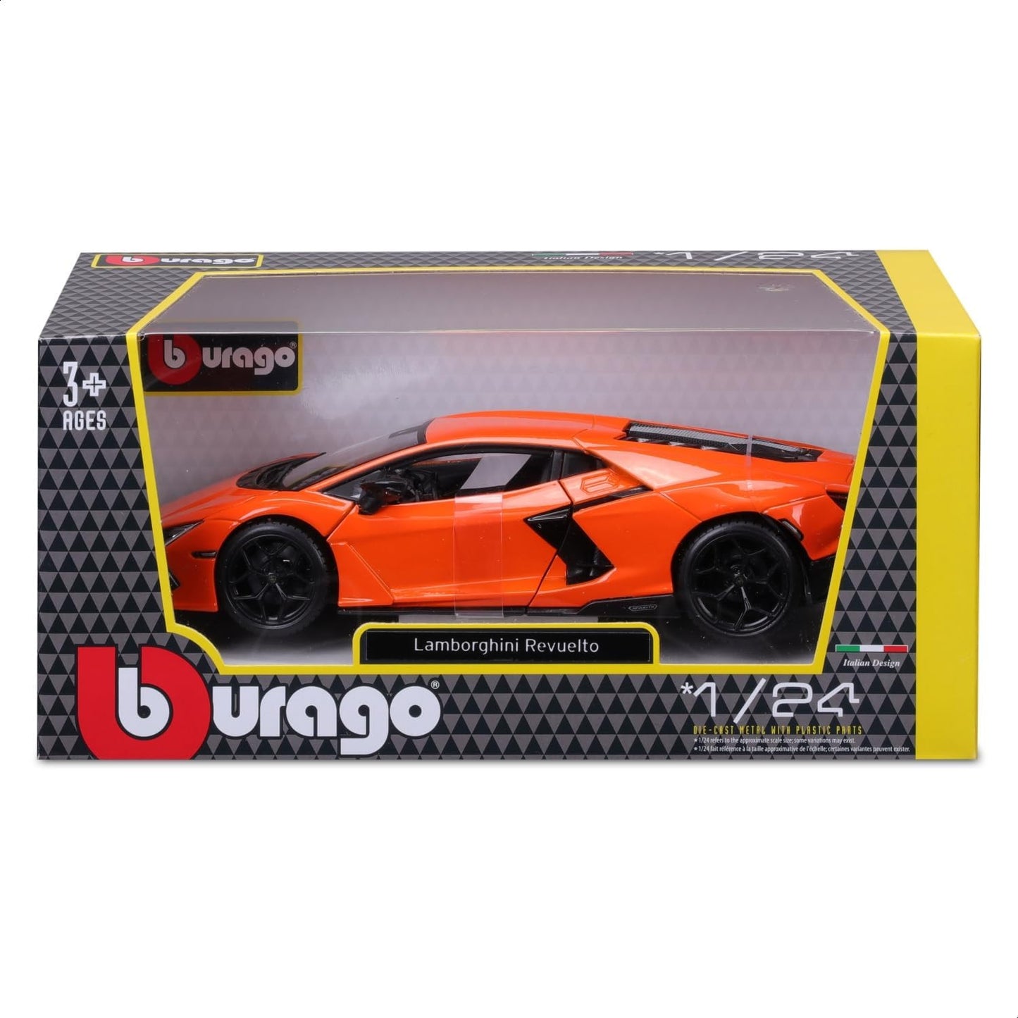 Bburago 1/24 Lamborghini Revuelto (Orange) Diecast Model Car Die Cast Cars