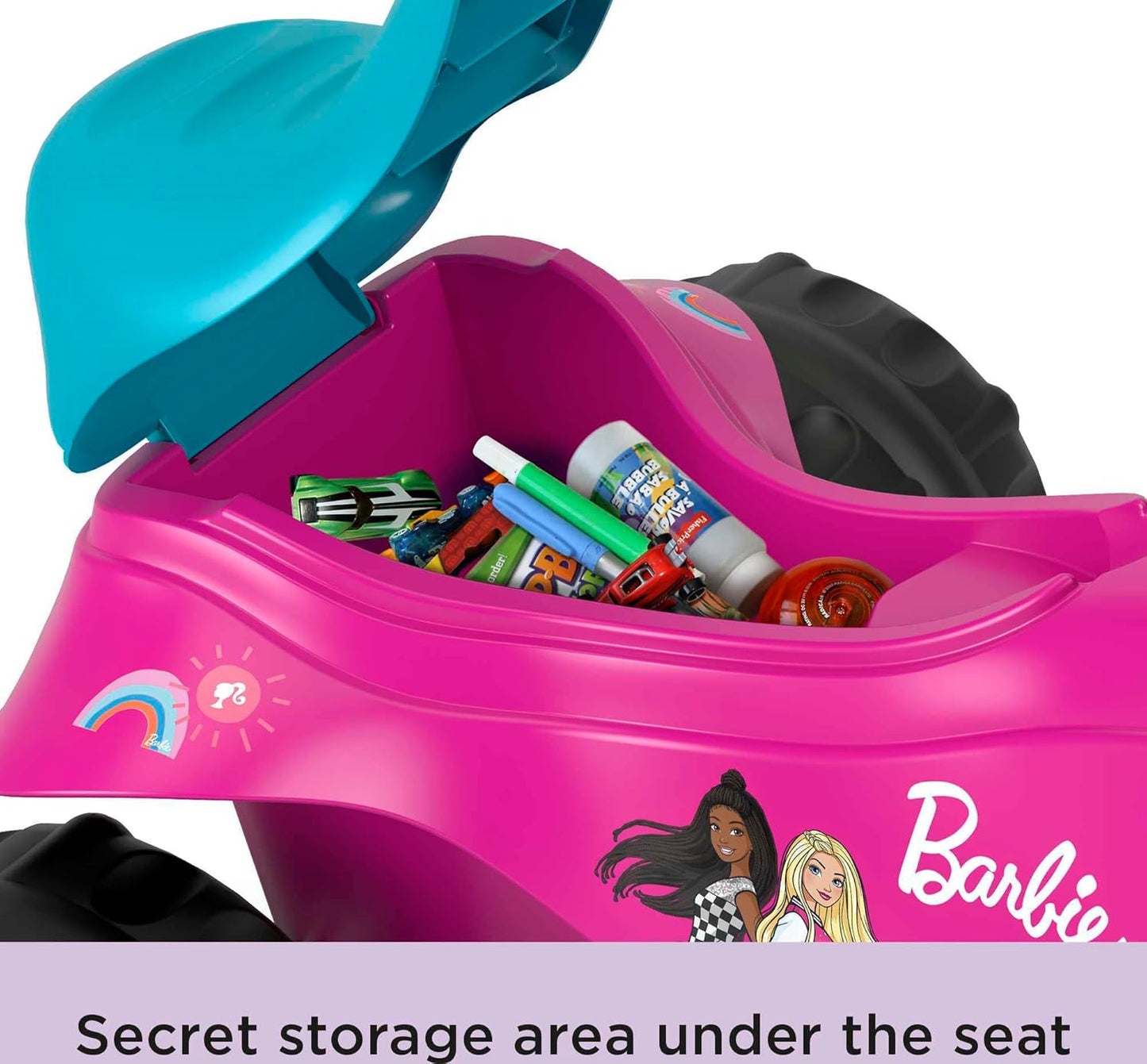 Barbie Fisher-Price Tricycle with Handlebar Grips and Storage Area