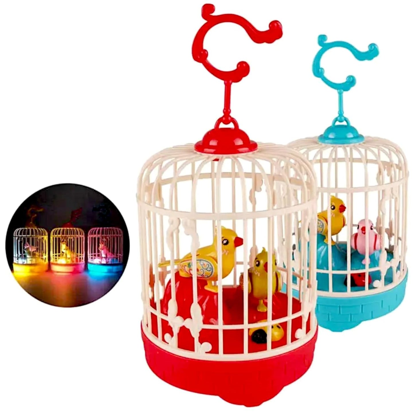 Voice-Controlled Talking Bird Toy with Cage ||Talking Birds Cage WIth Music Toy For Kids
