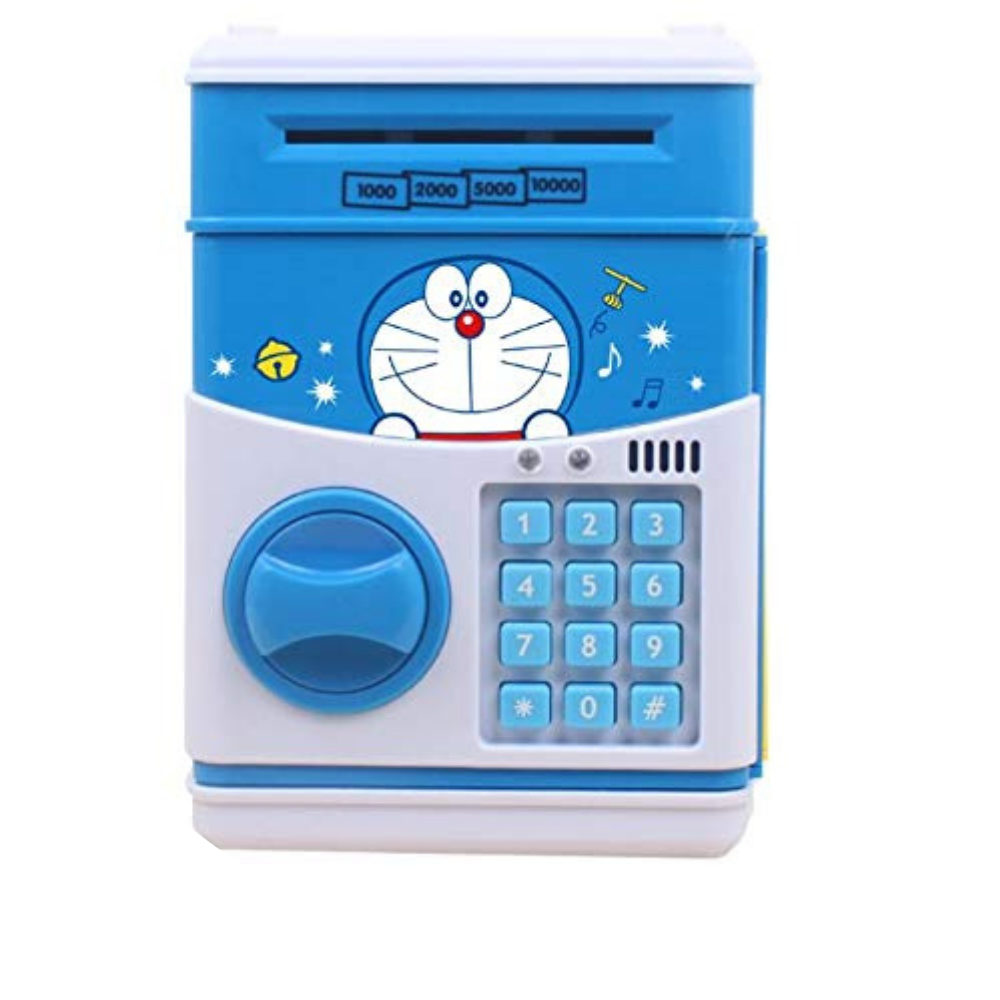 Doremon ATM Piggy Money Saving Bank with Advance Electronic Lock & Password Money Box For Boys