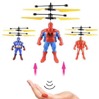 Hand Sensor Flying Spiderman Avenger Flying Toy With Usb Charging Cable