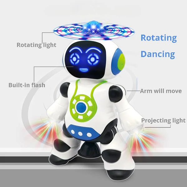 Dancing Robot with Flashing Lights Spinning Dancing Robot Music Toy For Boys