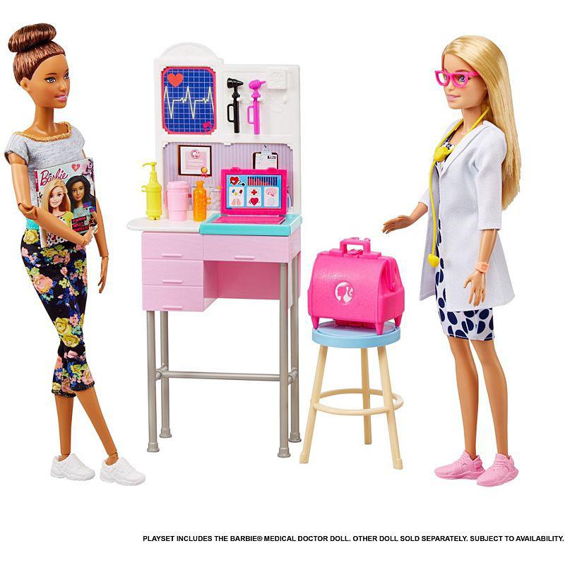Barbie Doctor Doll with Play Set and Medical Acessories Barbie 12-in Doll
