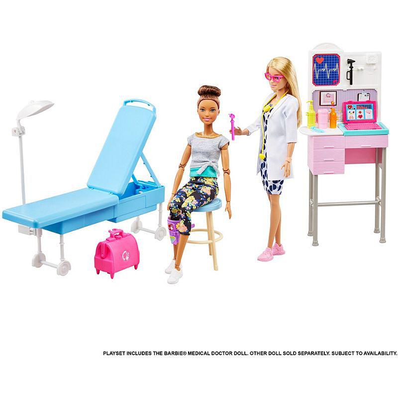 Barbie Doctor Doll with Play Set and Medical Acessories Barbie 12-in Doll
