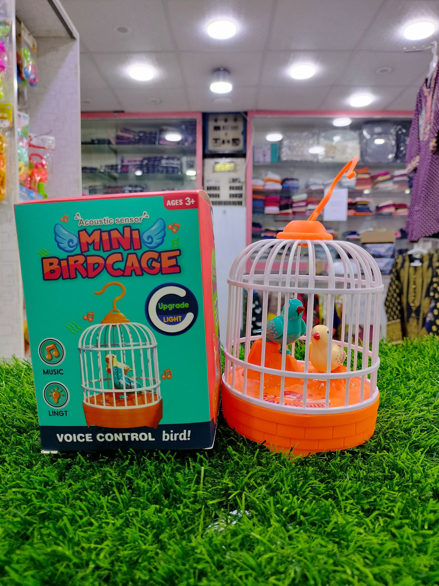 Voice-Controlled Talking Bird Toy with Cage ||Talking Birds Cage WIth Music Toy For Kids