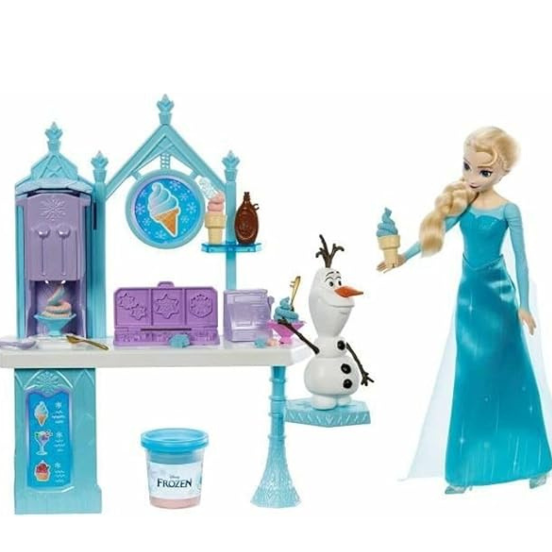 Mattel Disney Frozen Dessert Play Set ith Elsa Doll, Olaf Figure And Many Acessories