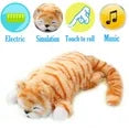Funny Simulation Music Touch To Rolling Cat Music Toy For KidsMusic Stuff Toy Funny Laughing Cat Roll