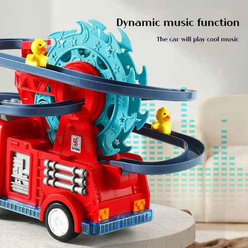 Musical Fire Rescue Truck Track With Little 3 Ducks||Musical Toy For Kids