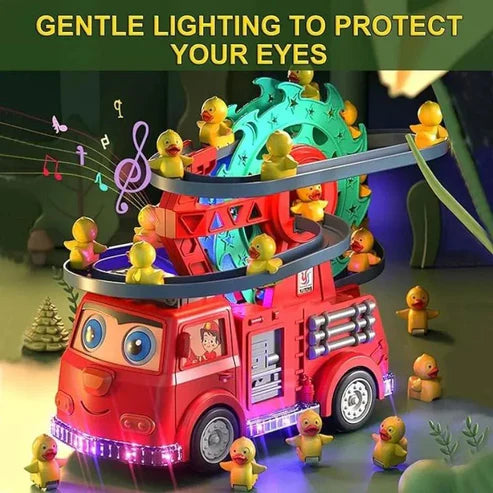 Musical Fire Rescue Truck Track With Little 3 Ducks||Musical Toy For Kids