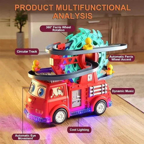 Musical Fire Rescue Truck Track With Little 3 Ducks||Musical Toy For Kids