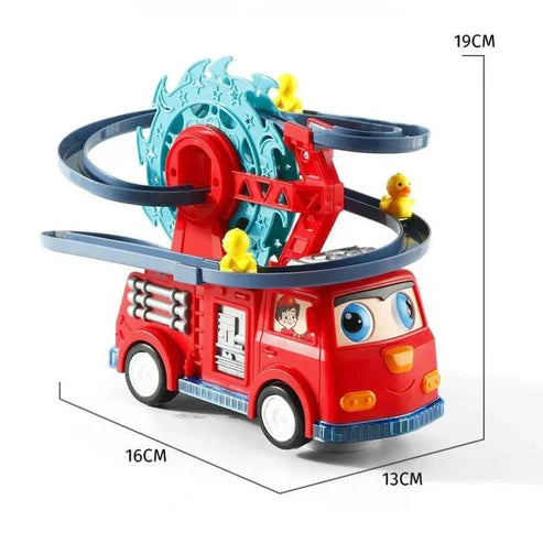 Musical Fire Rescue Truck Track With Little 3 Ducks||Musical Toy For Kids