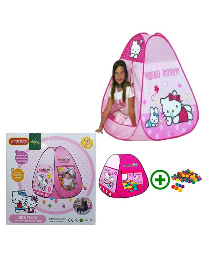 Hello Kitty Pop Tent House Kids Tent House || Tent House With 50 Soft Balls For Girls