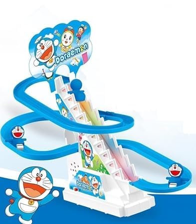 Doraemon's Track Racing Toys for Kids ||Escalator Toy with Lights and Music||Doreman Track Toy