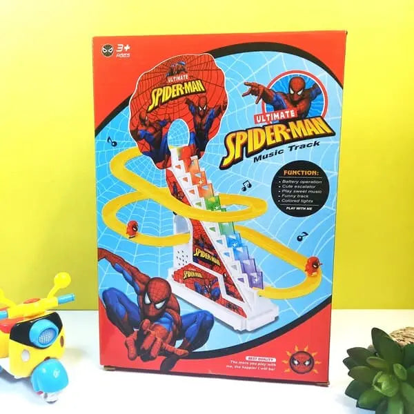 Musical Spidder Roller Coaster Track With Lights Climber Musical Track Toy For Kids