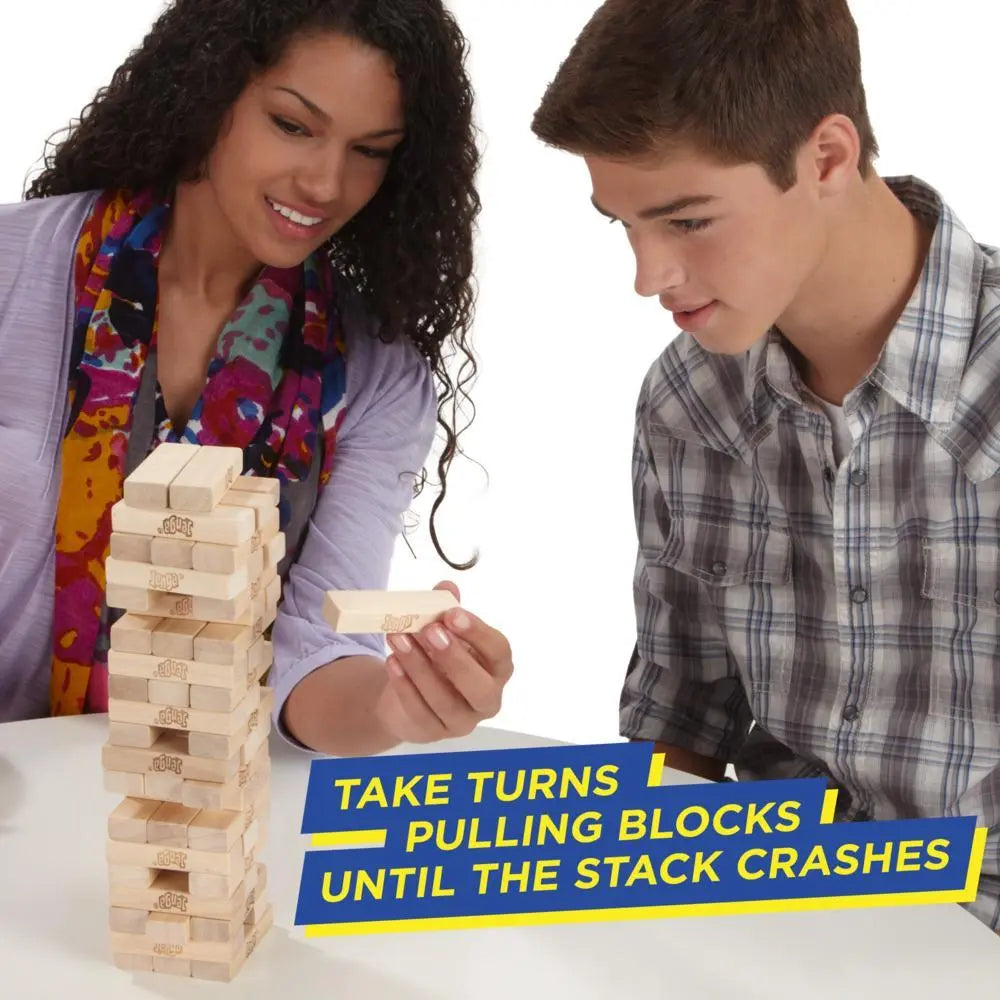 Classic 2 In 1 Jenga Game Wooden Stacking Game for Kids & Adults