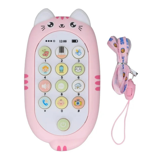 Cute Animal Shape Musical Phone Music Phone For Girl Montessori Educational Toy(Assorted)