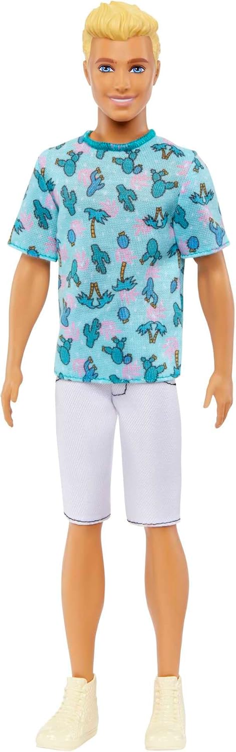 Barbie Ken Fashionistas Blonde Doll with Cactus and Palm Tree T-Shirt