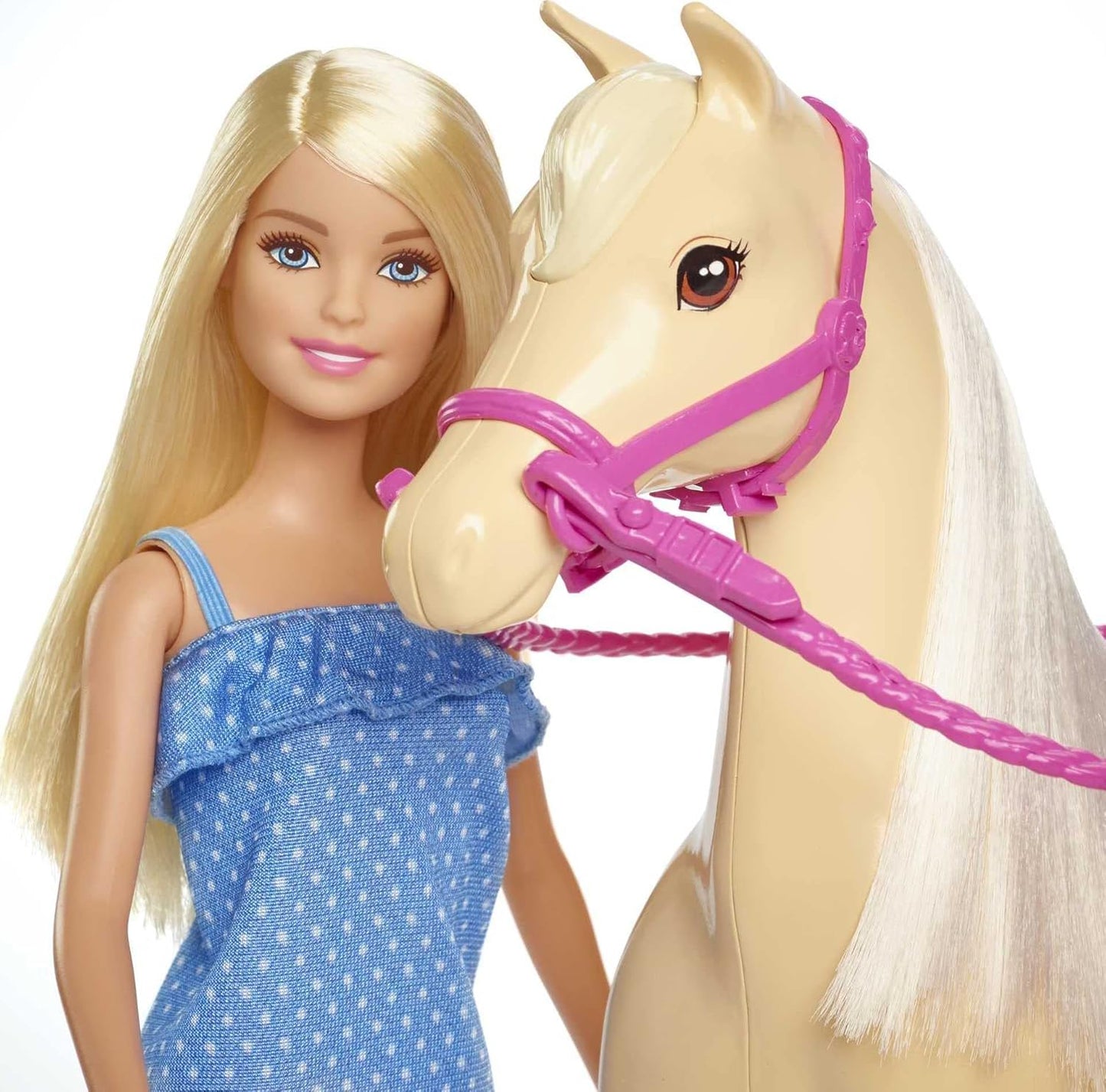 Barbie Playet with Blonde Fashion Doll Riding Outfit & Hourse FXH13
