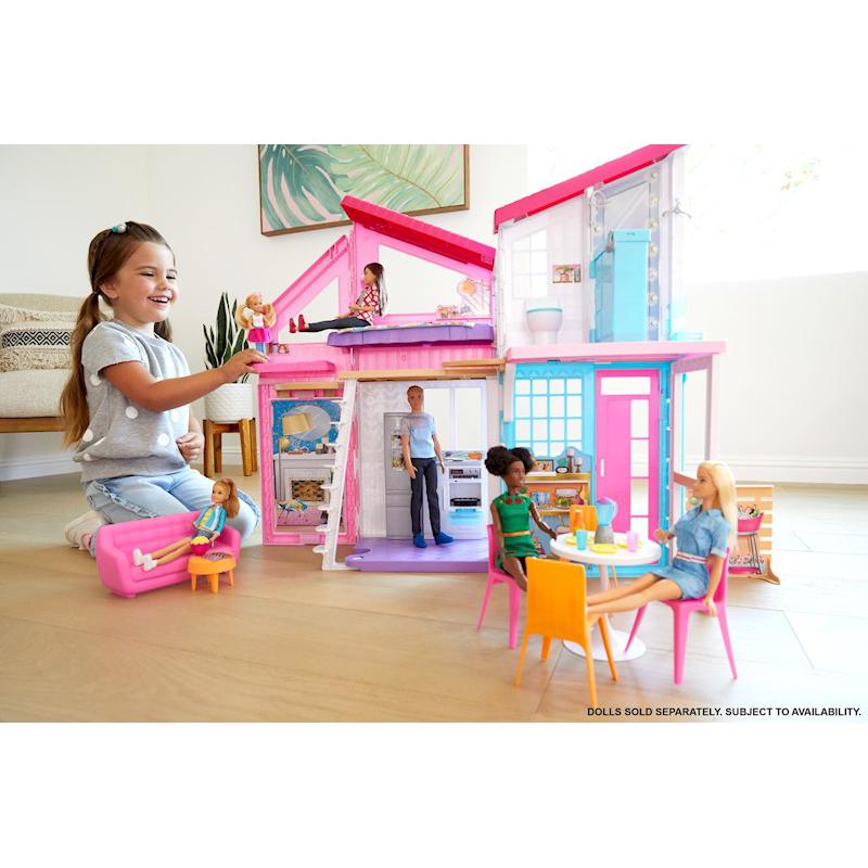 Barbie Doll House Playset For Kids Malibu House With Acessories