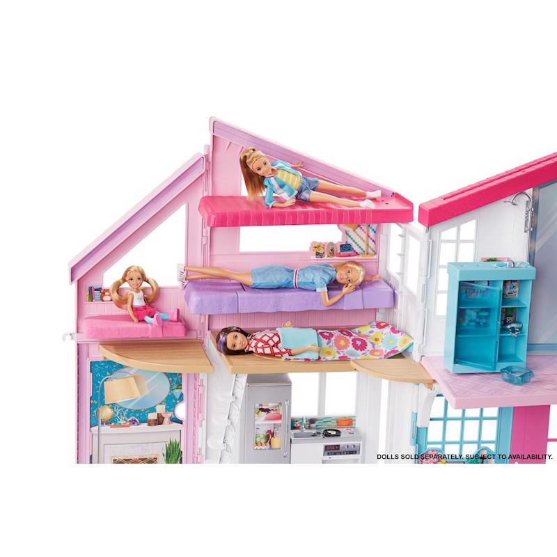 Barbie Doll House Playset For Kids Malibu House With Acessories