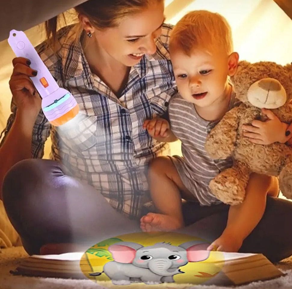 Mini Flashlight Projector Slide Projector Toy For Kids