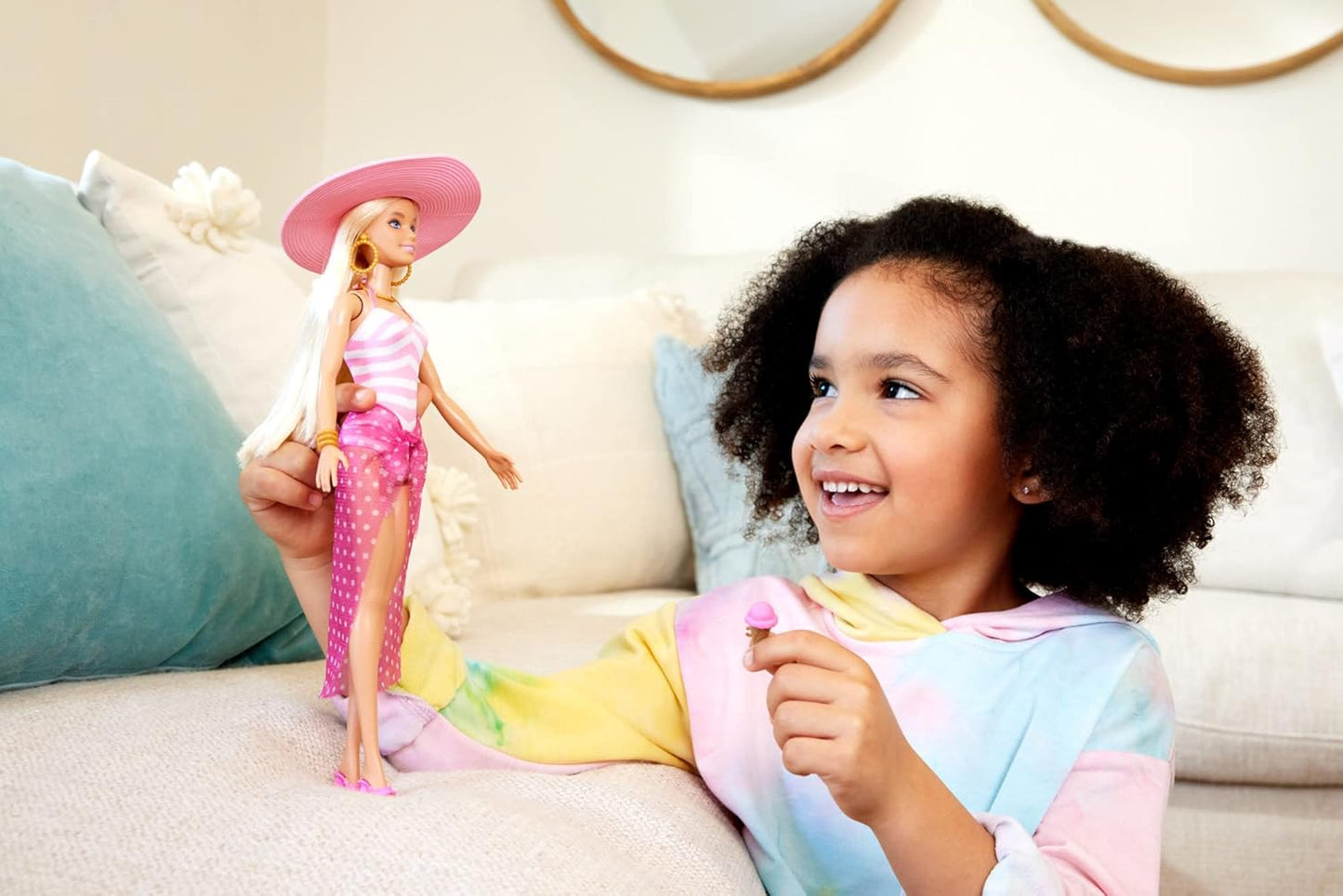 Blonde Barbie Doll with Swimsuit Beach-themed Acessories Barbie Playset For Girls
