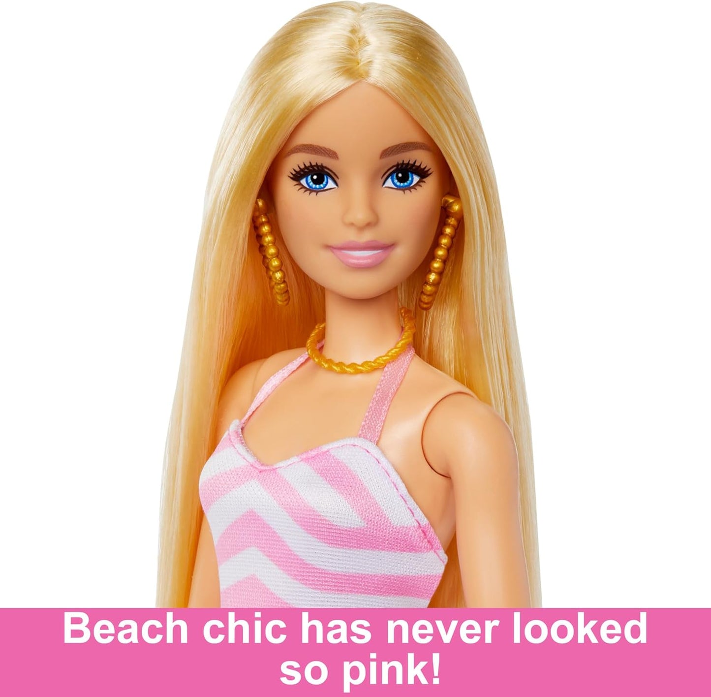 Blonde Barbie Doll with Swimsuit Beach-themed Acessories Barbie Playset For Girls