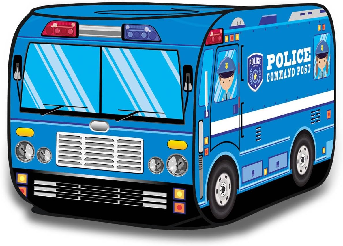 Police Car Tent House Kids Play Tent For Boys and Girls Indoor Outdoor Activity Equipment