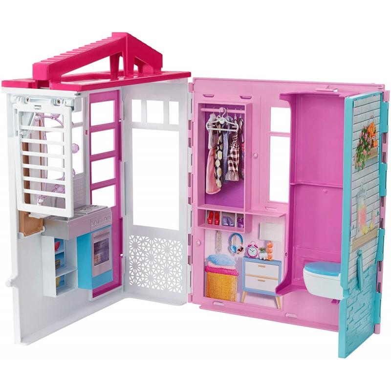 Barbie Pool Dollhouse Portable Single Story Playset For Girls