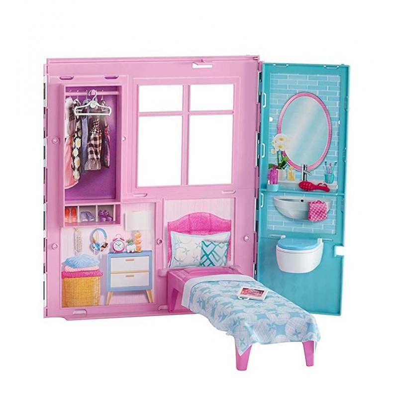 Barbie Pool Dollhouse Portable Single Story Playset For Girls
