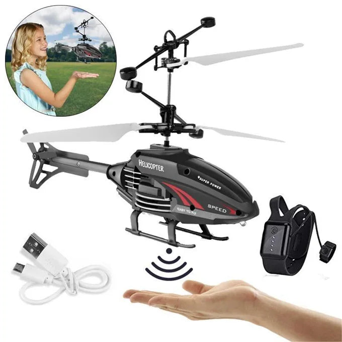 Sensor Helicopter Hand Watch Style remote Flying Helicopter With Sensor Toy For Kids