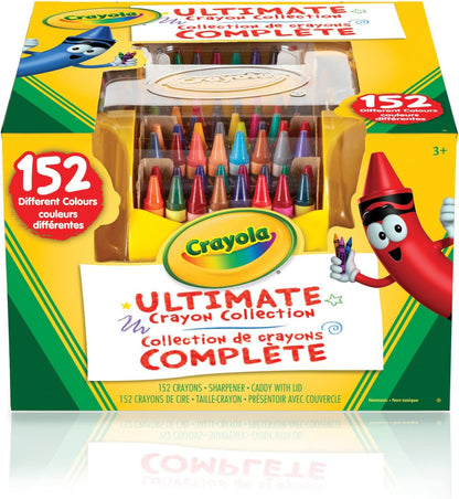 Crayola Ultimate 152 Assorted Crayon Box with Sharpener Caddy