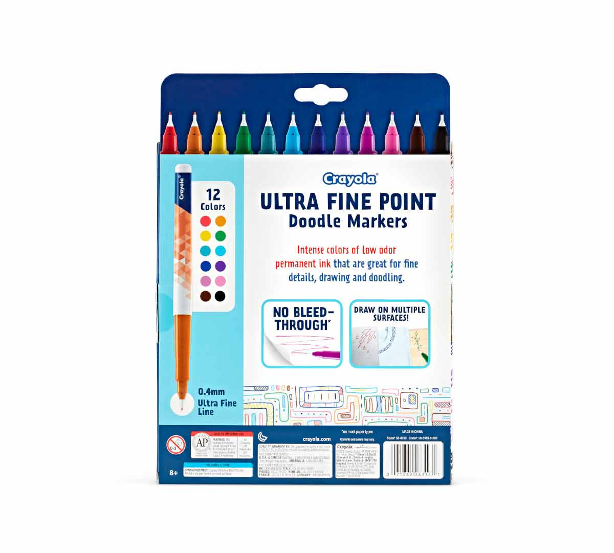 Crayola Doodle & Draw Ultra Fine Point Doodle Marker 12 count Crayola Marker
