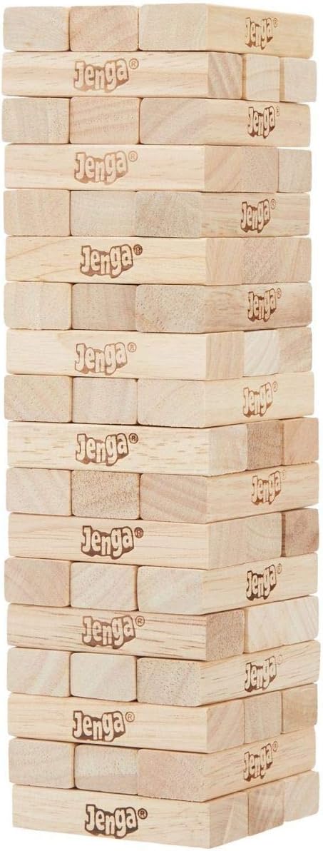 Hasbro Jenga Classic Game Wood Stacking Game  Wood Game Play