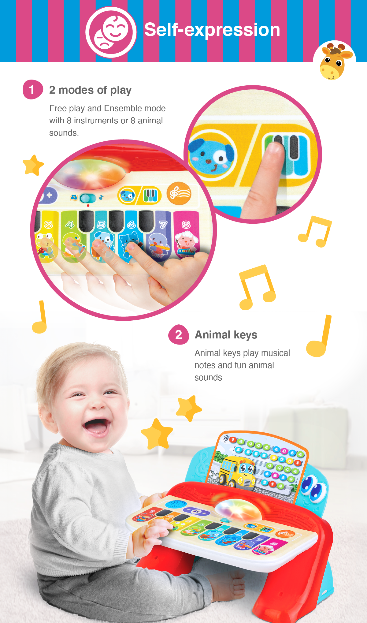 Winfun Baby Maestro Touch Piano For Kids Music Toy For Kids