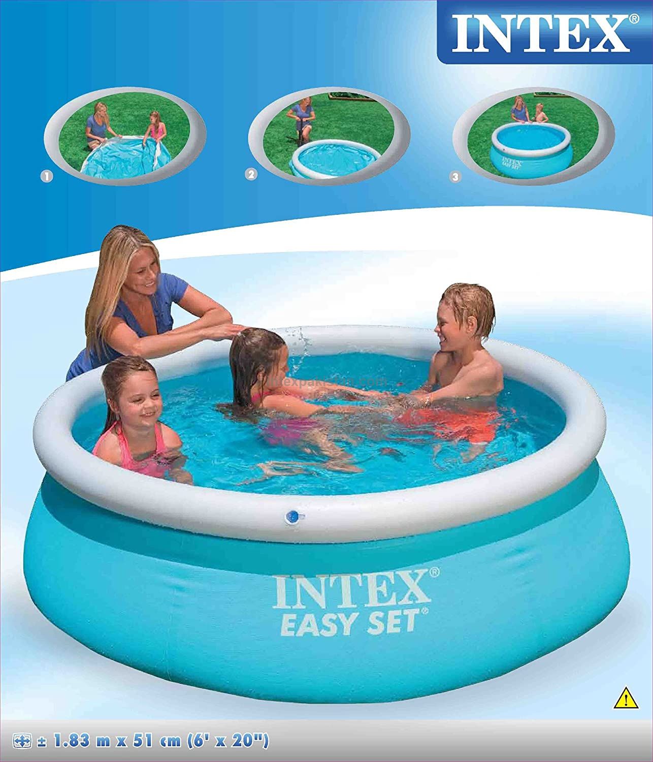 INTEX 6-FT Easy Set Pool ( 6' X 20") With Air Pump