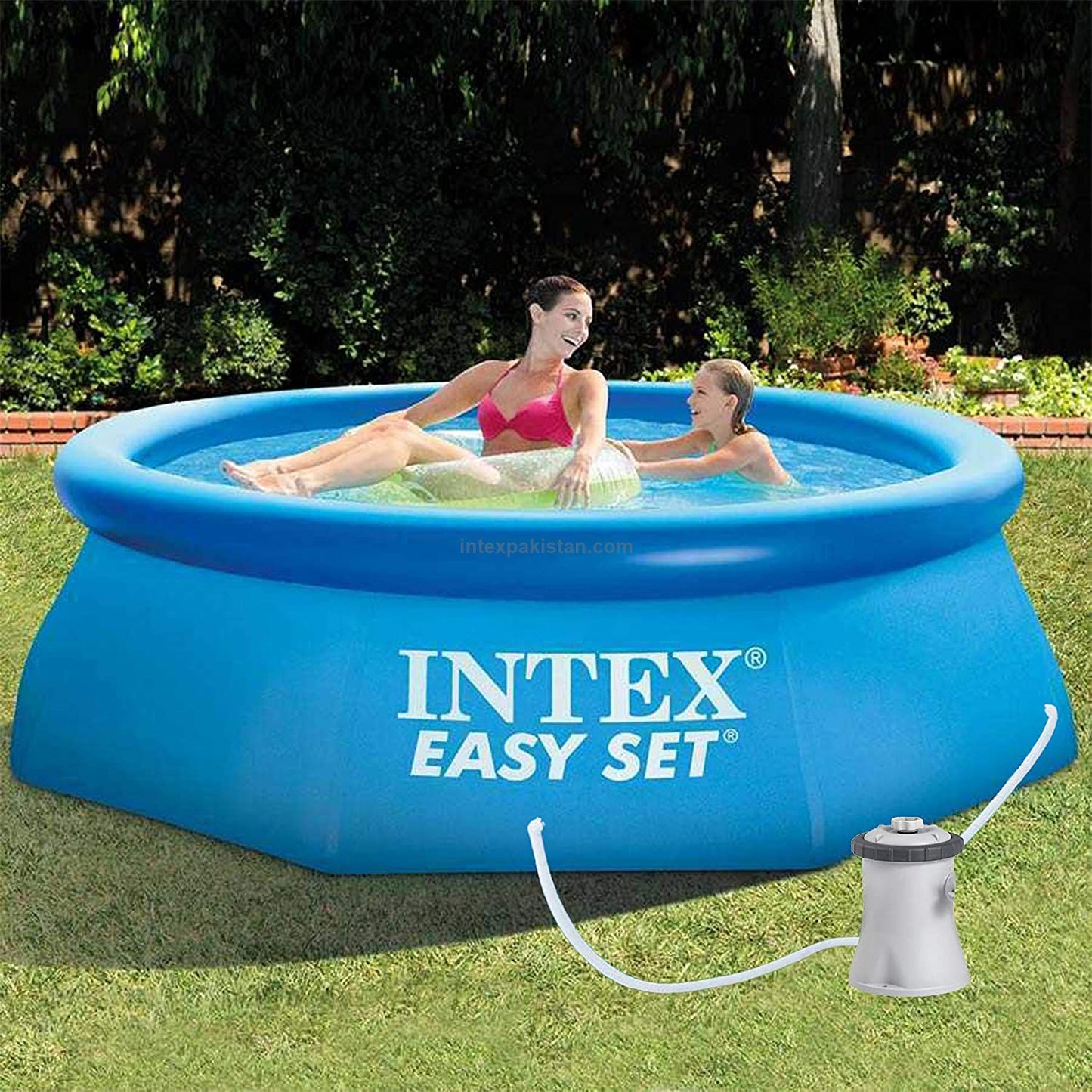 INTEX Easy Set Pool 8'' x 24" With Filter Pump "H" And Air Pump Free
