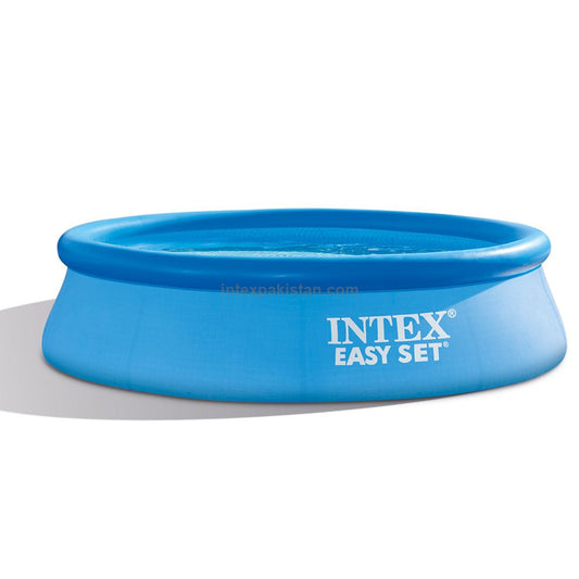 INTEX Easy Set Inflatable Puncture Resistant Pool 10'x24" With Hand Air Pump