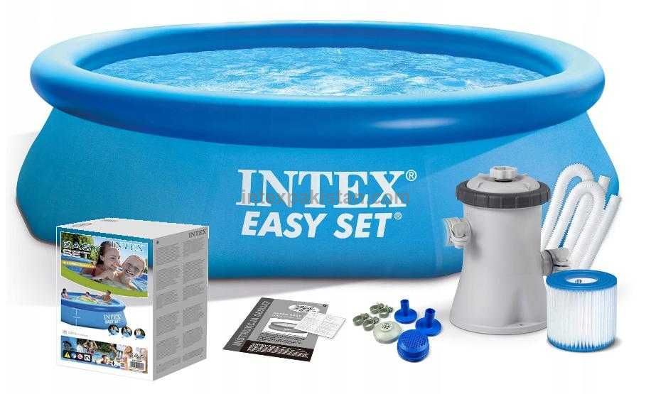 INTEX Easy Set Pool With Filter Pump (10ft x 24" ) With Air Pump And Filter