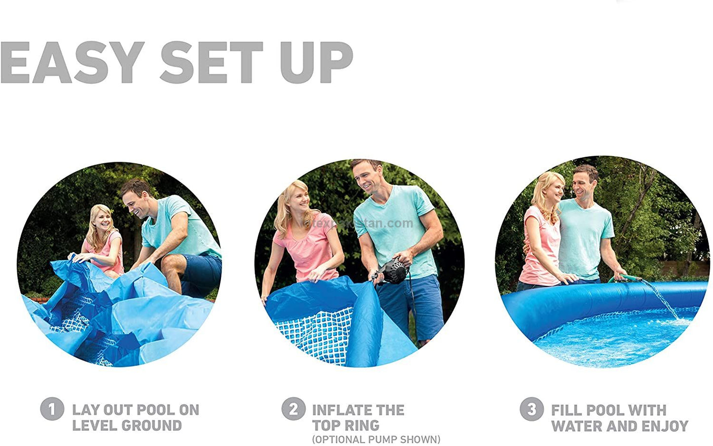 INTEX Easy Set Pool With Filter Pump (10ft x 24" ) With Air Pump And Filter