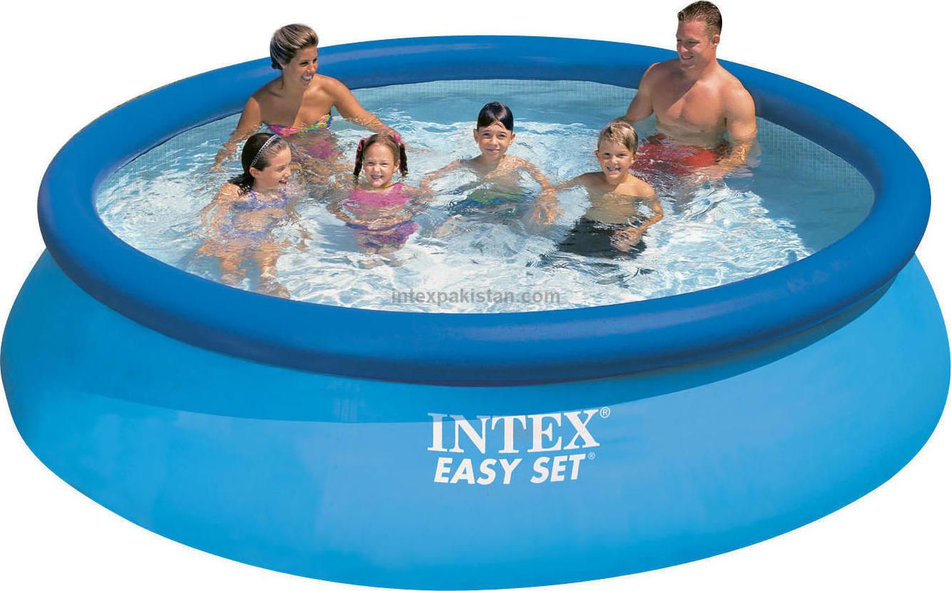 INTEX 10-FT Easy Set Pool ( 10' X 30") Family Swimming Pool With Hand Air Pump