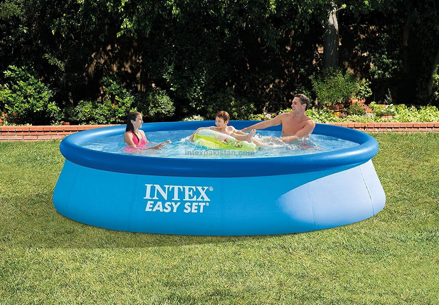 INTEX Easy Set Pool ( 13' X 33" ) Puncture-Resistant 3-Ply Material With Filter Pump