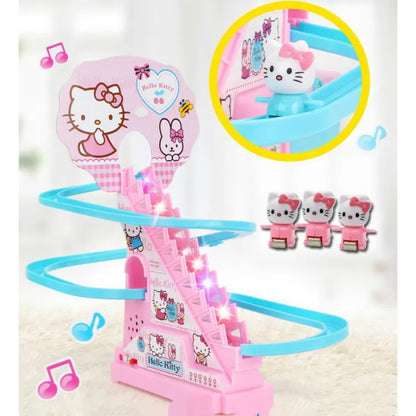 Musical Helo Kitty Track Toy Music Track Slide  With Stair || Music Toy For Girls
