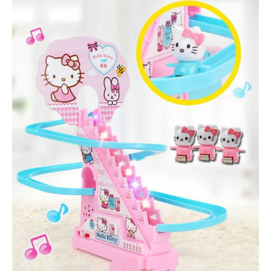 Musical Helo Kitty Track Toy Music Track Slide  With Stair || Music Toy For Girls