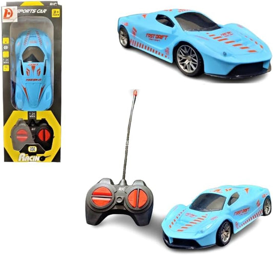 Remote Control Sports Car Toy For Kids Rechargeable Car WIth Lights (colour may Vary)