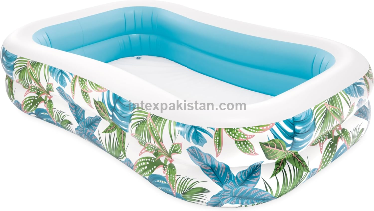 INTEX 90" x 60" x 19" Tropical Swim Center Family Pool With Hand Air Pump