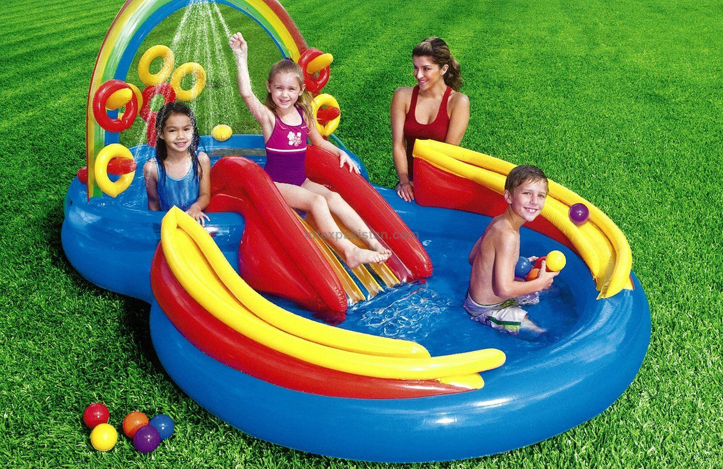 INTEX Rainbow Ring Play Center ( 9'9" L x 6'4" W x 4'5" H )