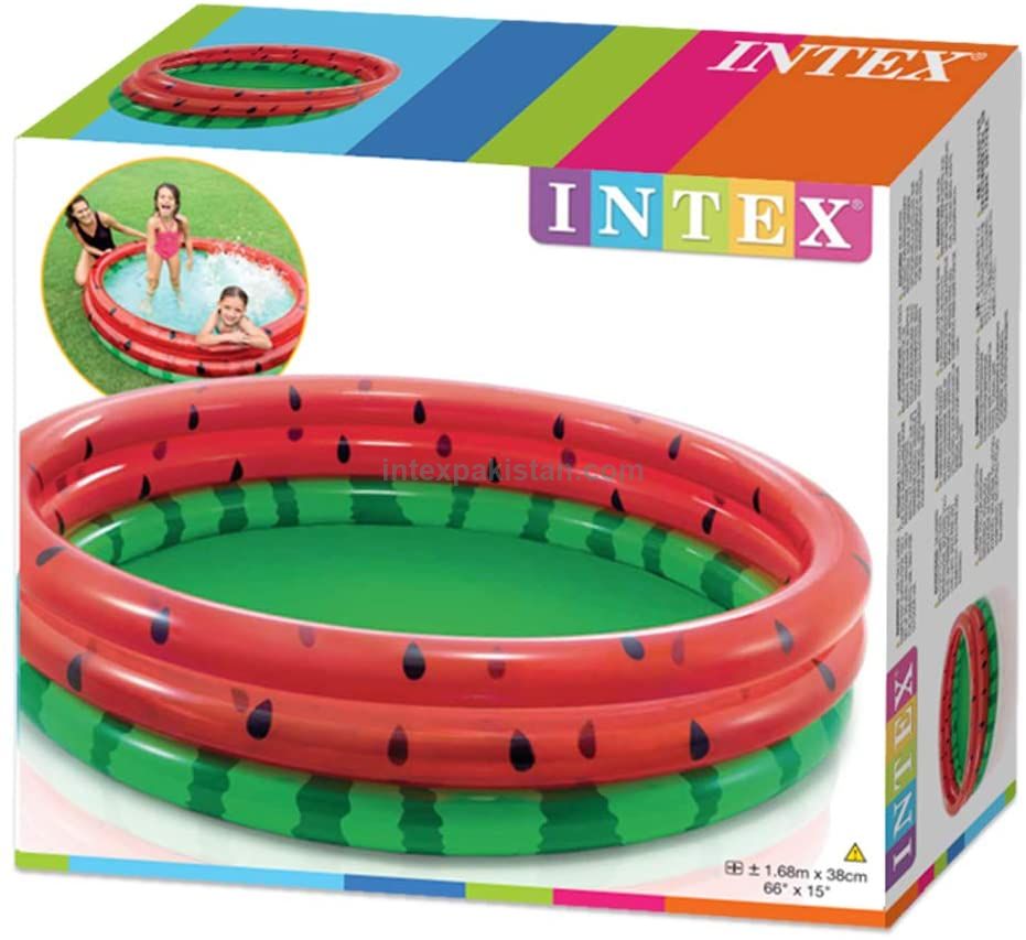 INTEX 5.5 Ft x 15" Watermelon Pool Round for Ages 2 and Up